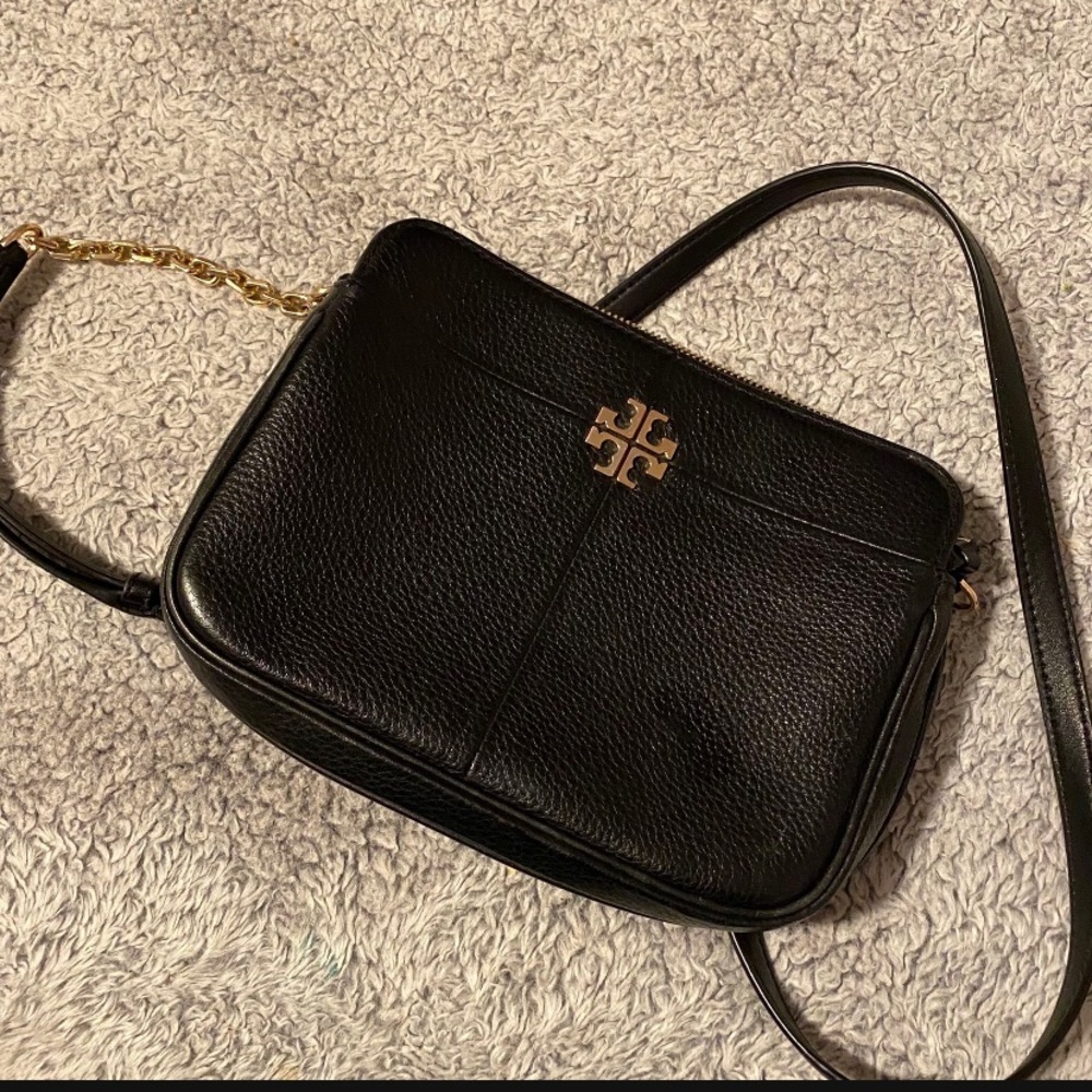 Tory Burch Black Leather Ivy Crossbody Bag